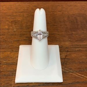 QVC Diamonique Platinum Clad ring